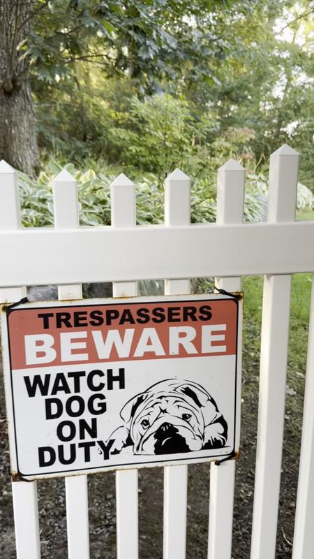 Same vinyl fence washed bright white